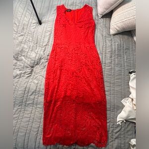 Bebe Midi Lqce Dress